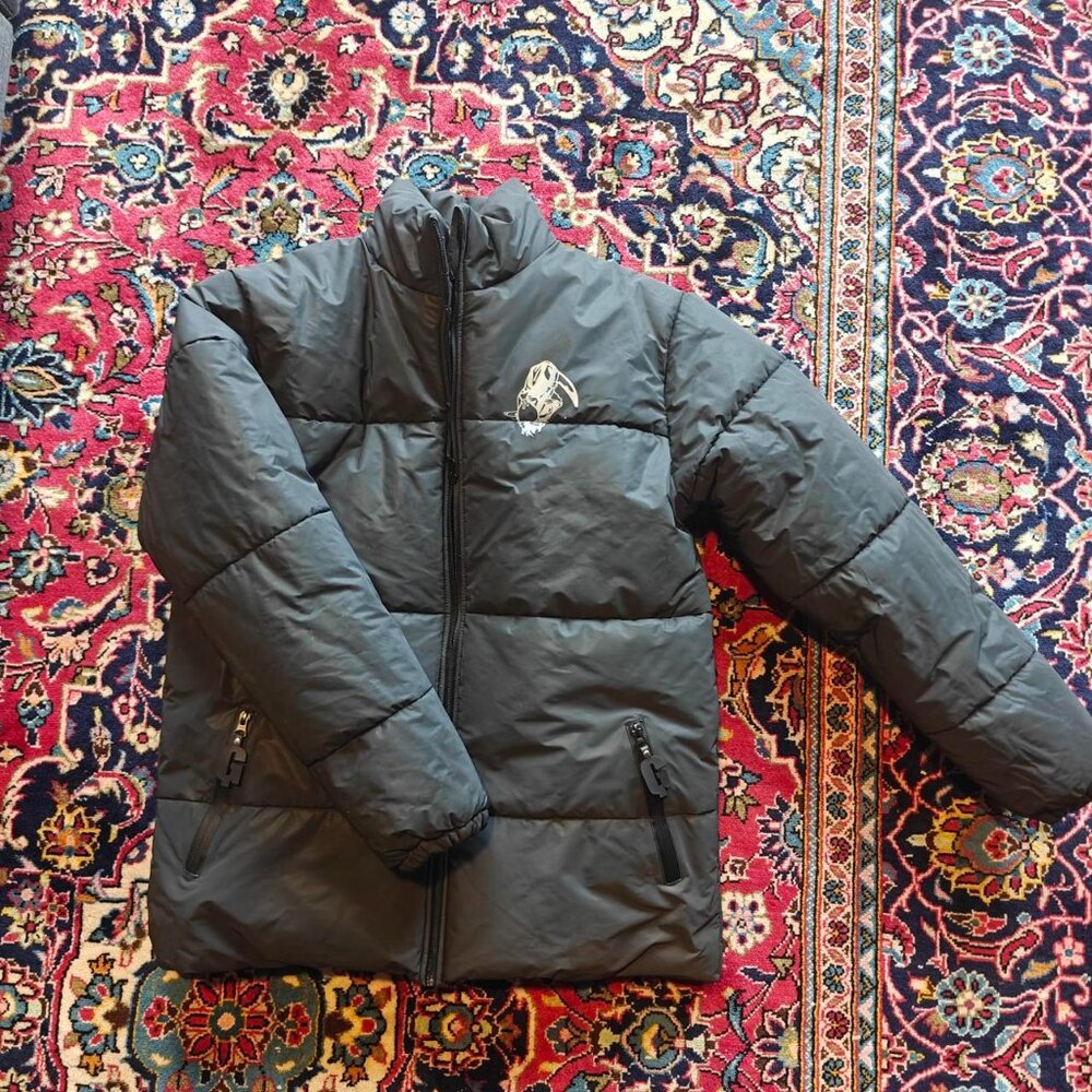 Goth Money Records Reflective puffer Zip Jacket - RARE